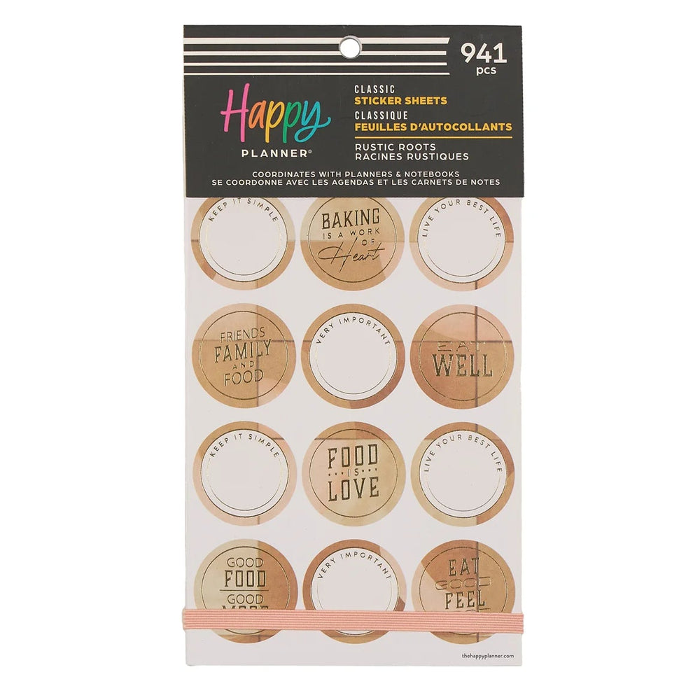Me & My Big Ideas Happy Planner - Rustic Roots Meal Planning Sticker Value Pack