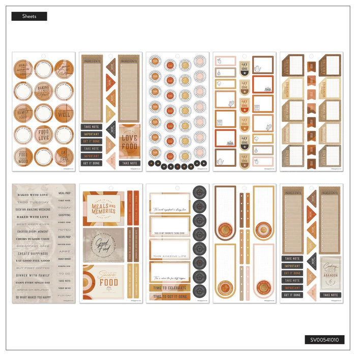 Me & My Big Ideas Happy Planner - Rustic Roots Meal Planning Sticker Value Pack