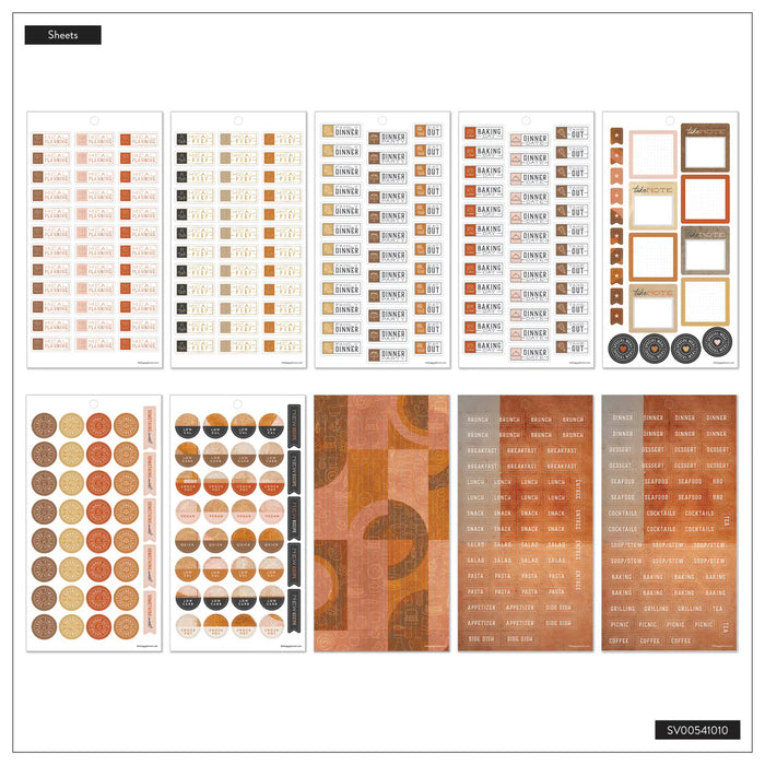 Me & My Big Ideas Happy Planner - Rustic Roots Meal Planning Sticker Value Pack