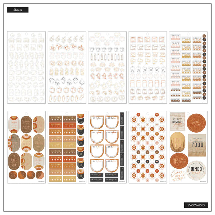 Me & My Big Ideas Happy Planner - Rustic Roots Meal Planning Sticker Value Pack