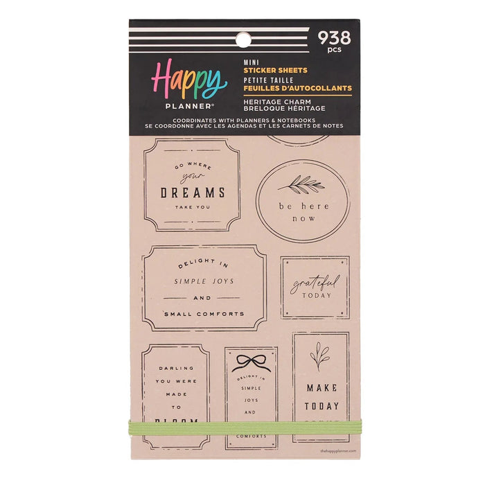 Me & My Big Ideas Happy Planner - Heritage Charm Mini Sticker Value Pack