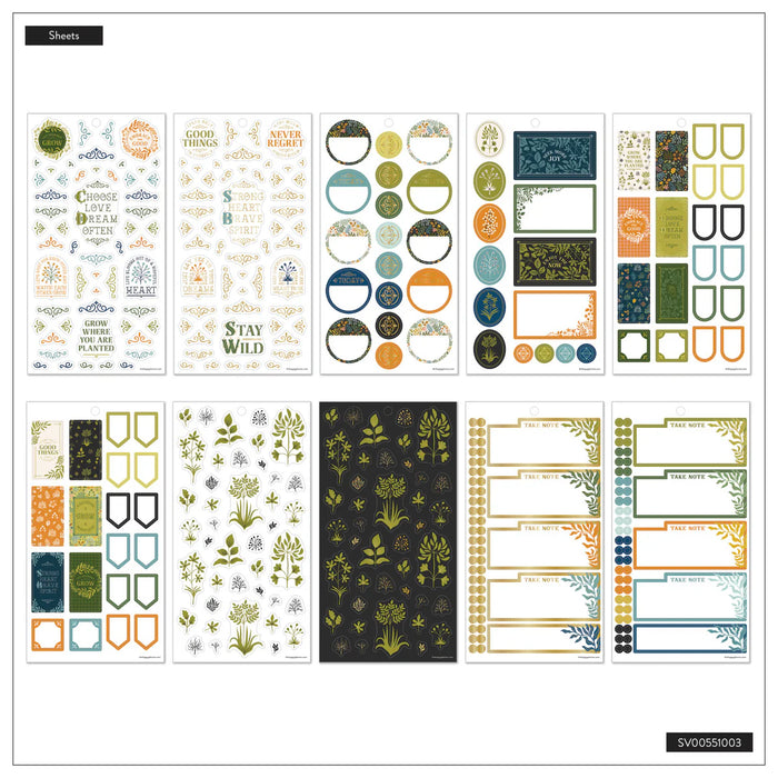 Me & My Big Ideas Happy Planner - Herbarium Mini Stickers Sticker Value Pack