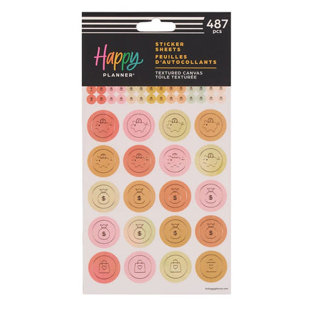 Me & My Big Ideas Happy Planner - Textured Canvas Budget Sticker Pack