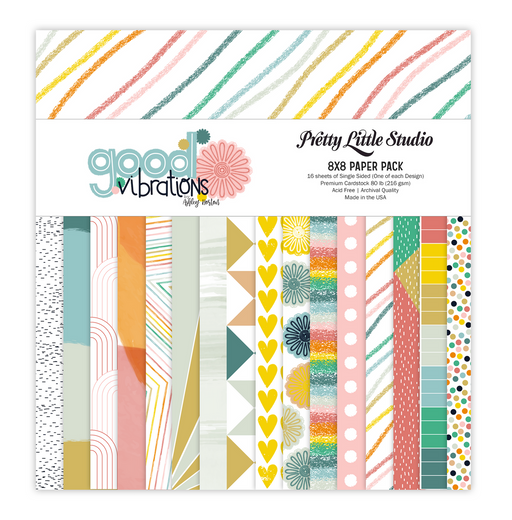 Pretty Little Studio Good Vibrations - 8x8 Paper Pack (Single-Sided)