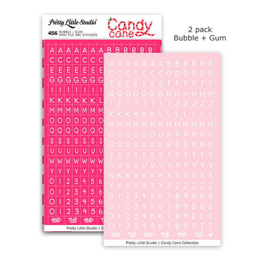 Pretty Little Studio Candy Cane - Bubble + Gum Mini ABC Stickers
