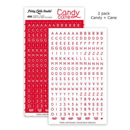 Pretty Little Studio Candy Cane - Candy + Cane Mini ABC Stickers