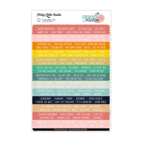 Pretty Little Studio Good Vibrations - Every Day Life Words Stickers