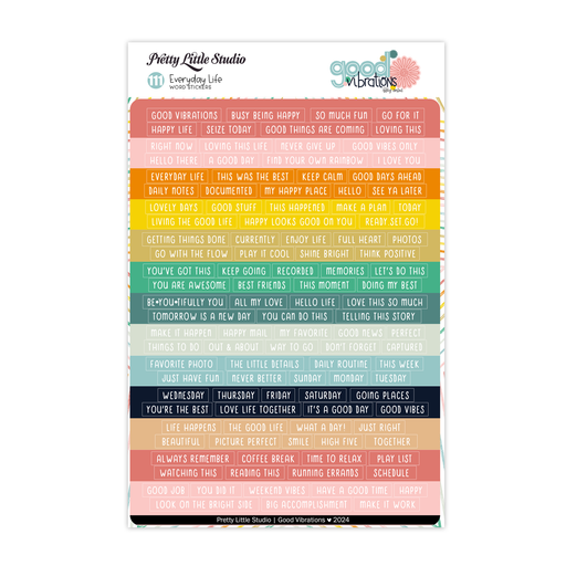 Pretty Little Studio Good Vibrations - Every Day Life Words Stickers