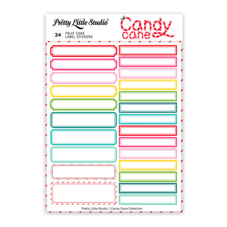 Pretty Little Studio Candy Cane - Fruit Cake Labels Stickers