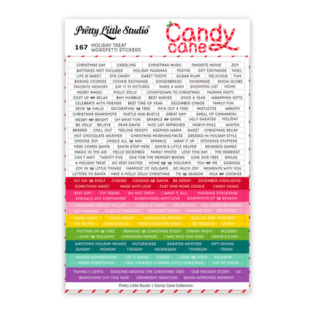 Pretty Little Studio Candy Cane - Holiday Treat Wordfetti Stickers