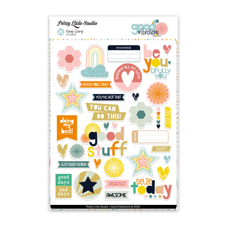 Pretty Little Studio Good Vibrations - Keep Going Stickers