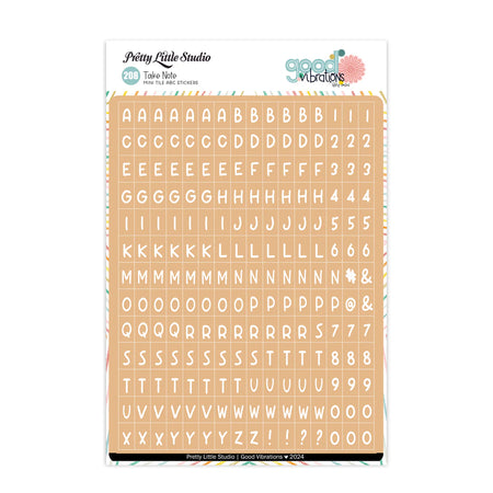 Pretty Little Studio Good Vibrations - Mini ABC Stickers Take Note