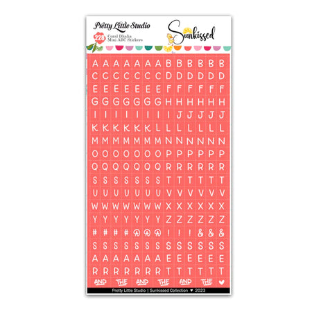 Pretty Little Studio Sunkissed - Mini ABC Stickers Coral Dhalia