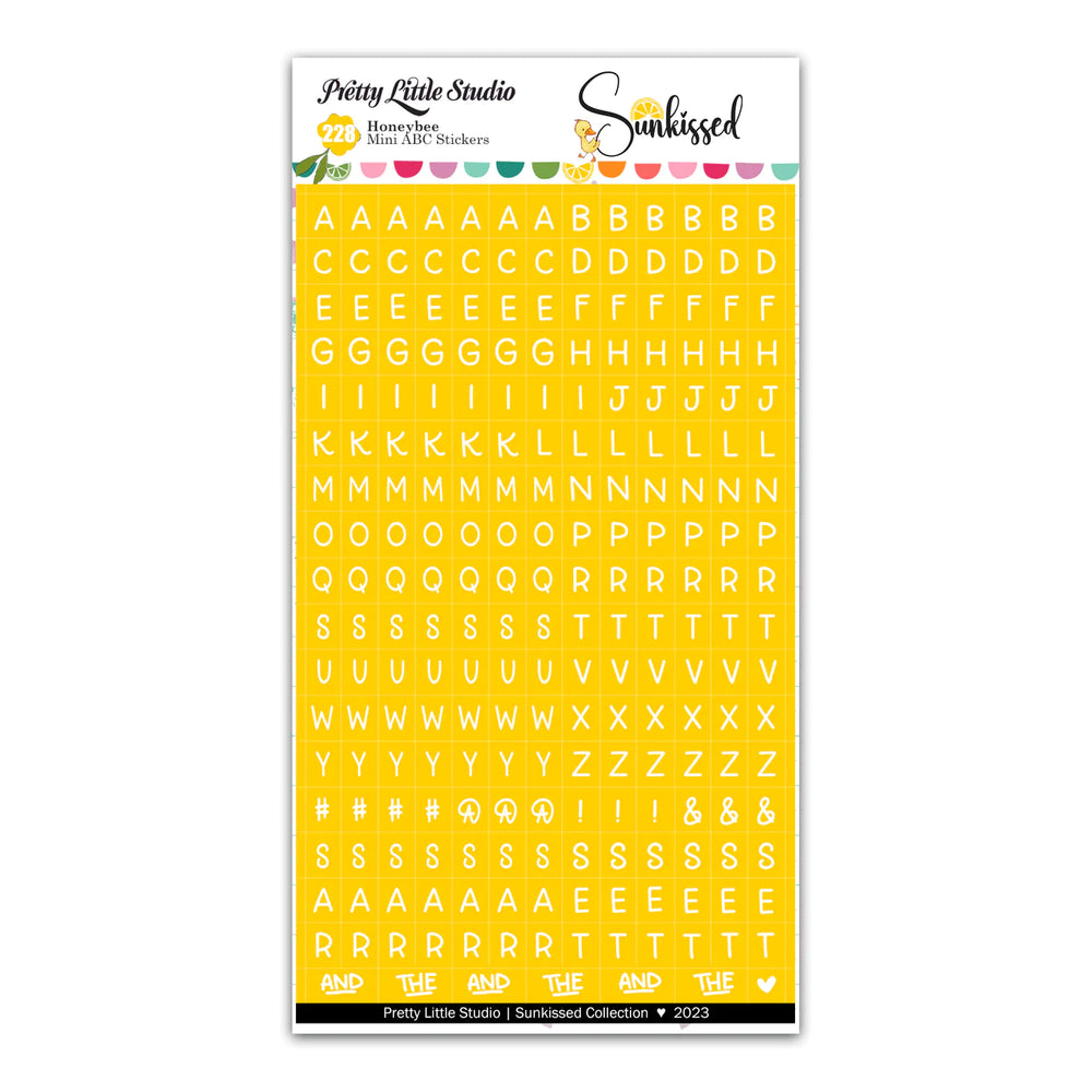 Pretty Little Studio Sunkissed - Mini ABC Stickers Honeybee
