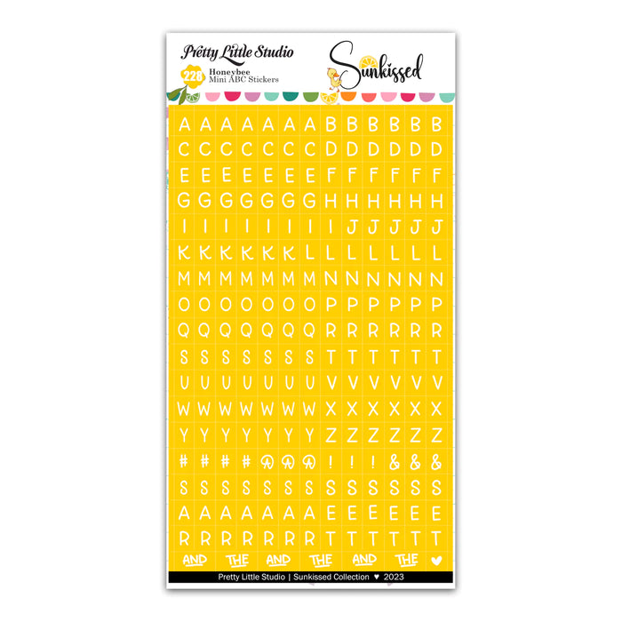 Pretty Little Studio Sunkissed - Mini ABC Stickers Honeybee