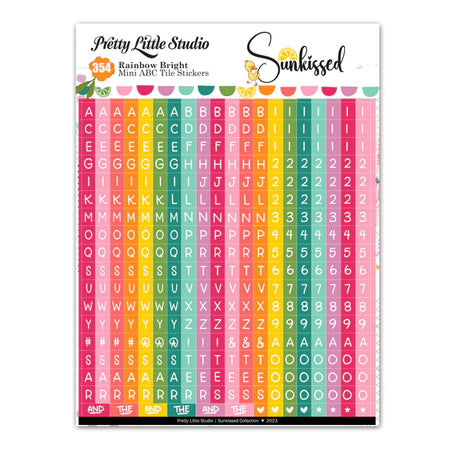 Pretty Little Studio Sunkissed - Mini ABC Stickers Rainbow Bright