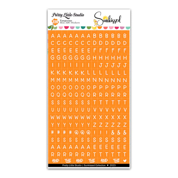 Pretty Little Studio Sunkissed - Mini ABC Stickers Tangerine