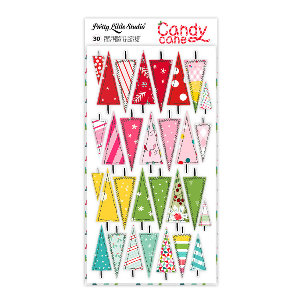 Pretty Little Studio Candy Cane - Peppermint Forest Stickers