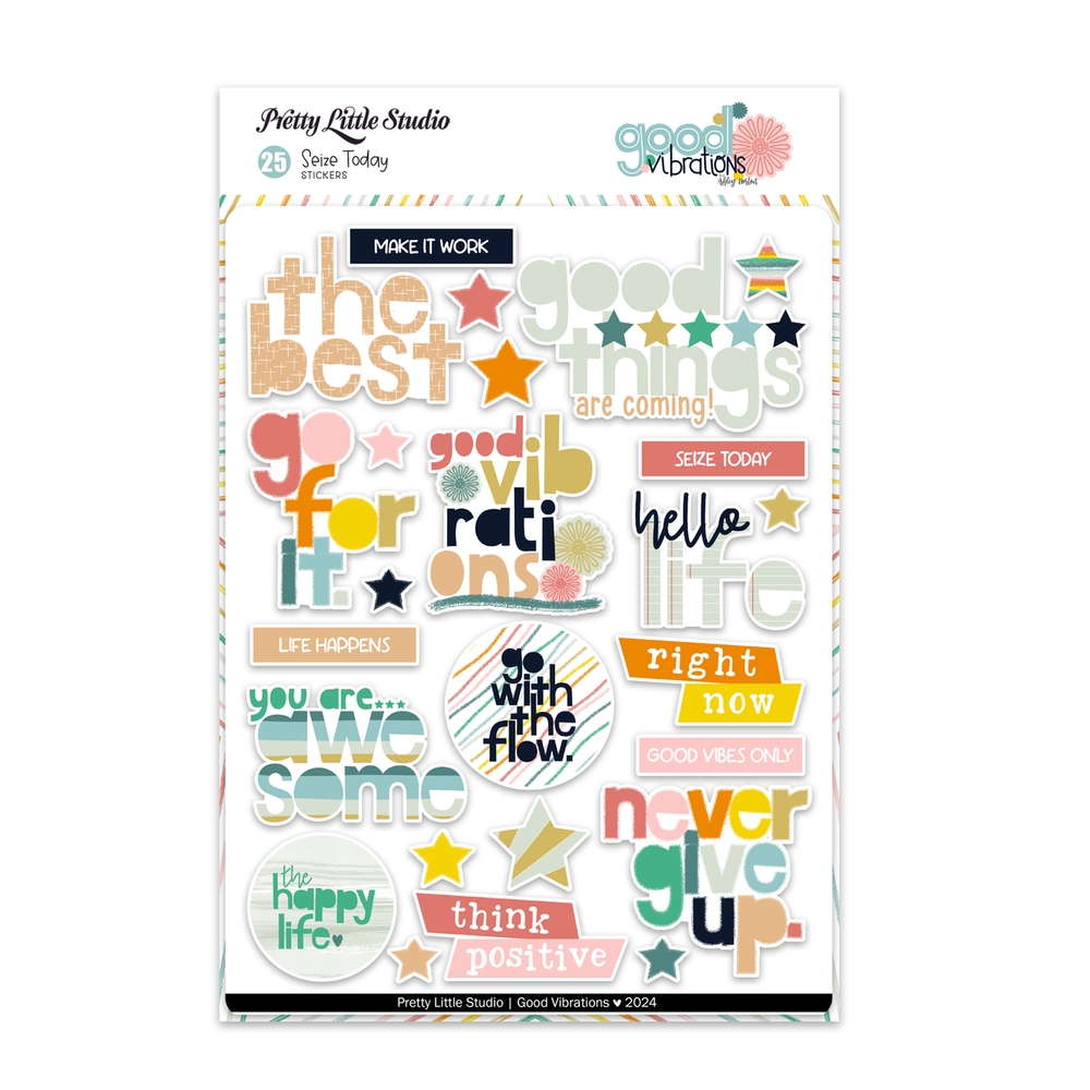 Pretty Little Studio Good Vibrations - Seize Today Stickers
