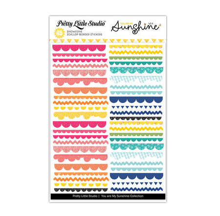 Pretty Little Studio You Are My Sunshine - Snowcone Scallop Border Stickers