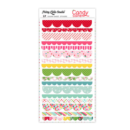 Pretty Little Studio Candy Cane - Sugary Sweet Scallops Stickers