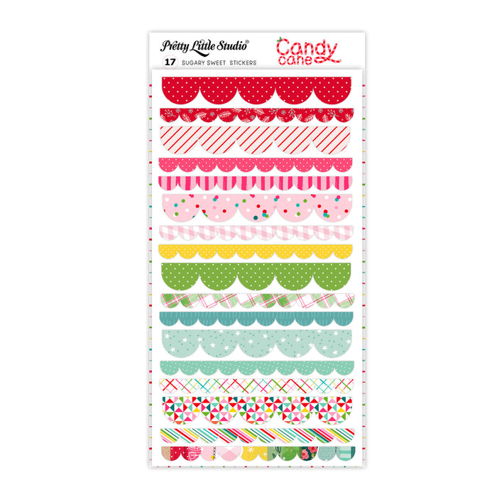 Pretty Little Studio Candy Cane - Sugary Sweet Scallops Stickers