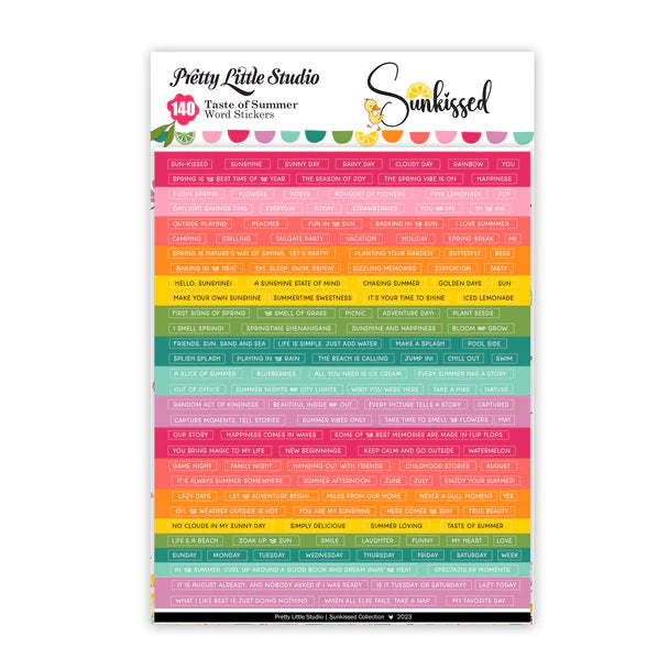 Pretty Little Studio Sunkissed - Taste of Summer Rainbow Stickers