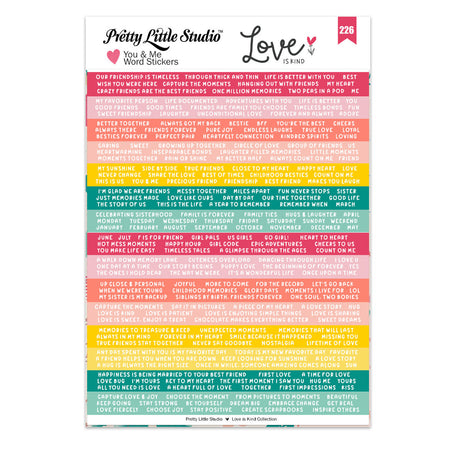 Pretty Little Studio Love Is Kind - You & Me Colour Word Stickers