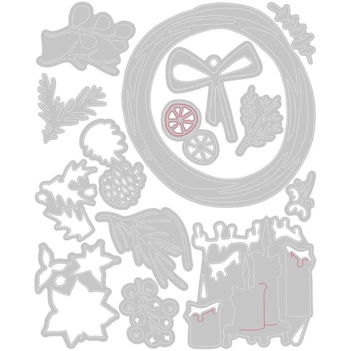 Sizzix Tim Holtz Thinlits Die - Vault Festive Wreath