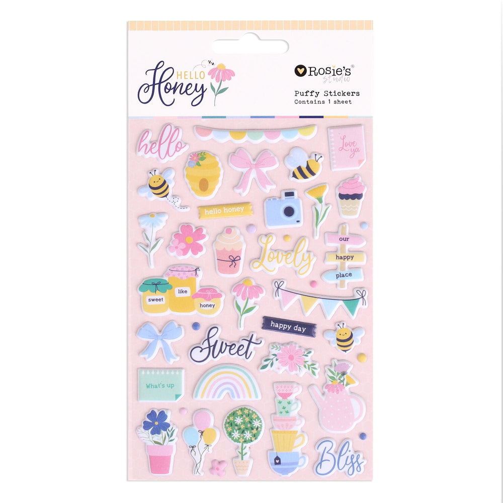 Rosie's Studio Hello Honey - Puffy Mini Motif Stickers