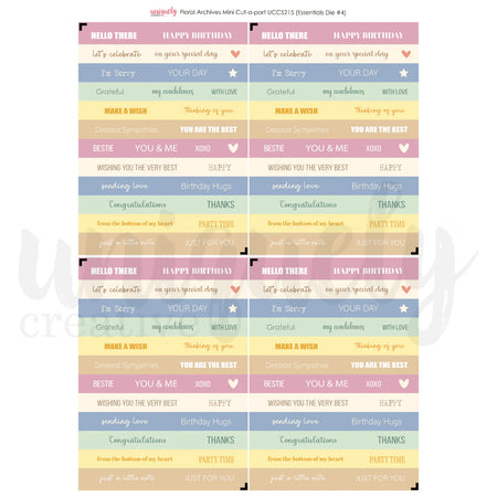 Uniquely Creative Floral Archives - Mini Cut-Apart Sheet