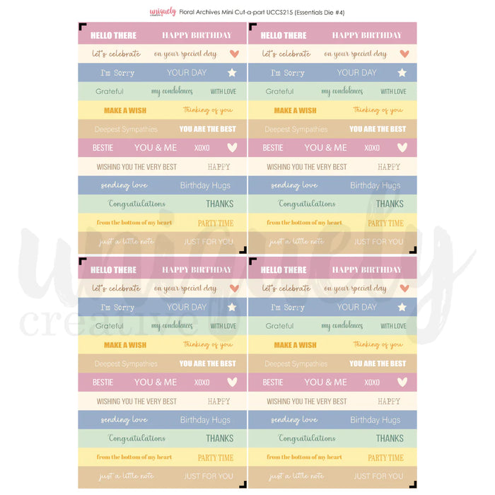 Uniquely Creative Floral Archives - Mini Cut-Apart Sheet