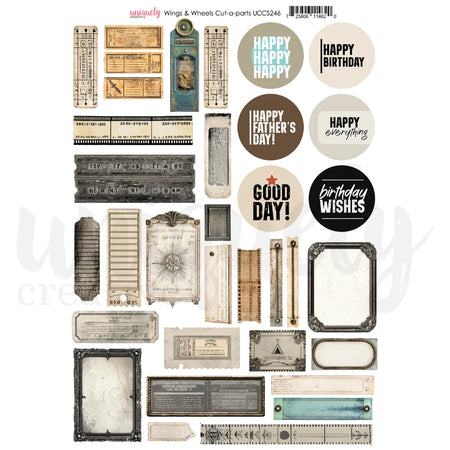 Uniquely Creative Wings & Wheels - Cut-Apart Sheet
