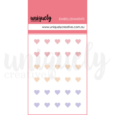 Uniquely Creative Ultraviolet Delight - Romantic Dew Drop Heart Stickers