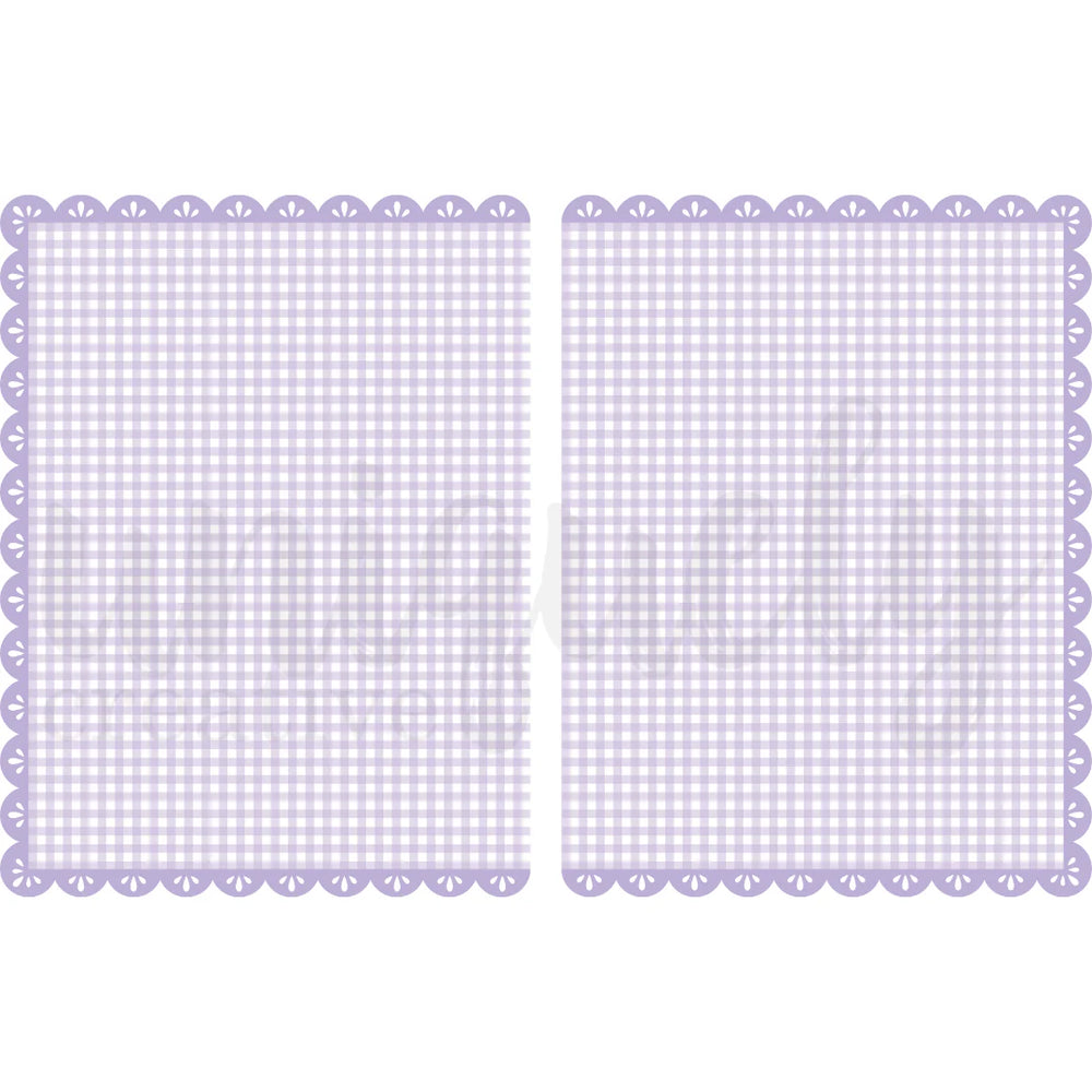 Uniquely Creative Ultraviolet Delight - Purple Gingham Double Decorative Base Layer