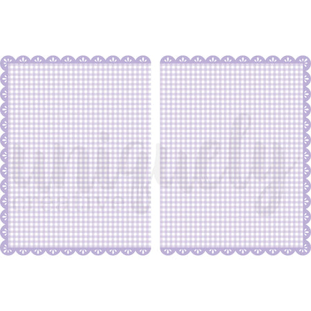 Uniquely Creative Ultraviolet Delight - Purple Gingham Double Decorative Base Layer