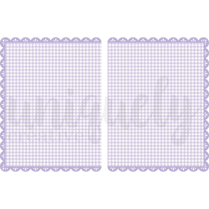 Uniquely Creative Ultraviolet Delight - Purple Gingham Double Decorative Base Layer