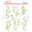 Uniquely Creative Tea & Tranquility - Green Flourish Puffy Stickers