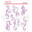 Uniquely Creative Tea & Tranquility - Purple Flourish Puffy Stickers