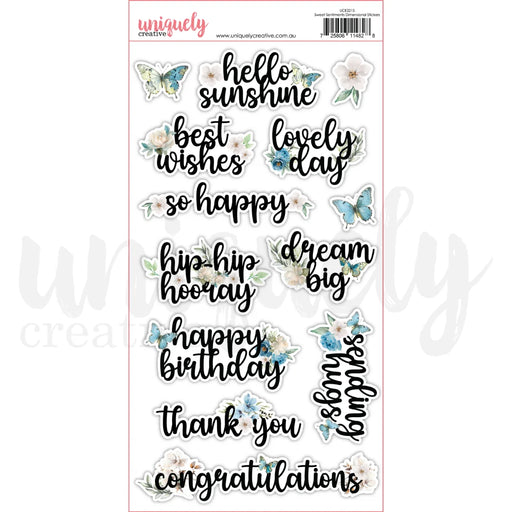 Uniquely Creative Delighted Curiosities - Sweet Sentiments Dimensional Stickers