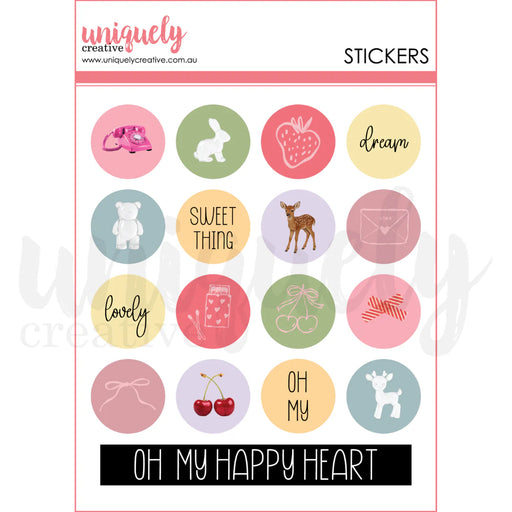 Uniquely Creative Oh So Lovely - Little Happy Things Chipboard Stickers