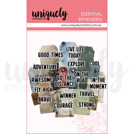 Uniquely Creative Wings & Wheels - Grunge Tags & Titles Ephemera