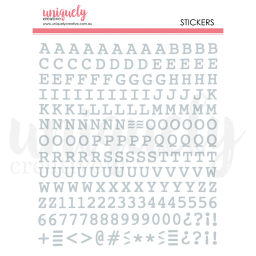 Uniquely Creative Sweet As Honey - Puffy Silver Alpha Stickers
