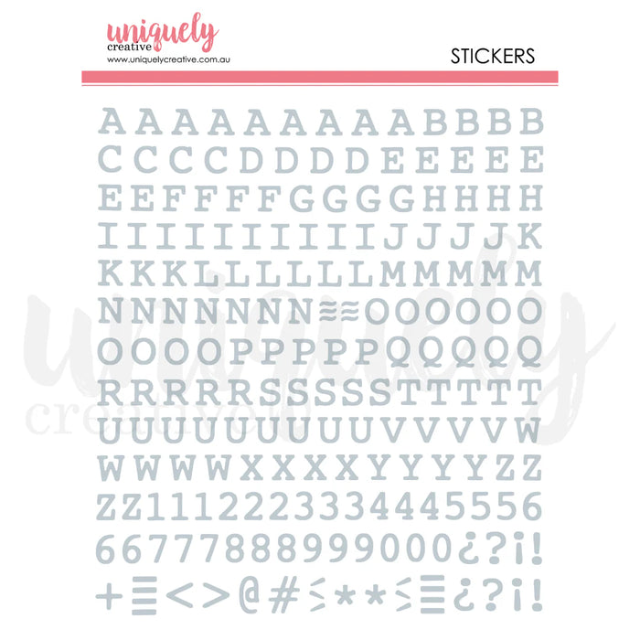 Uniquely Creative Sweet As Honey - Puffy Silver Alpha Stickers
