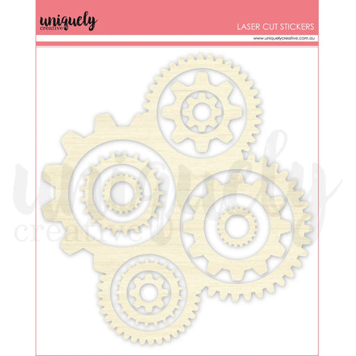 Uniquely Creative Wings & Wheels - Wooden Cogs Stickers
