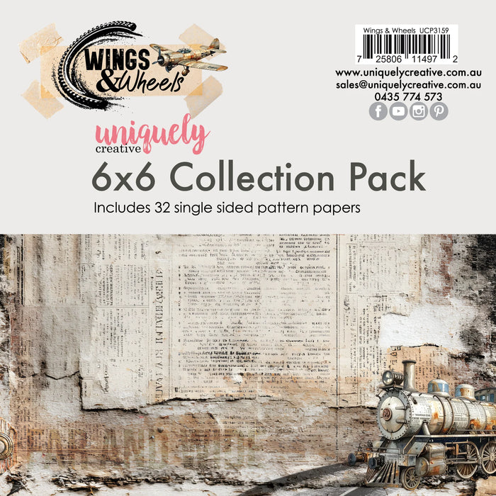 Uniquely Creative Wings & Wheels - 6x6 Collection Pack