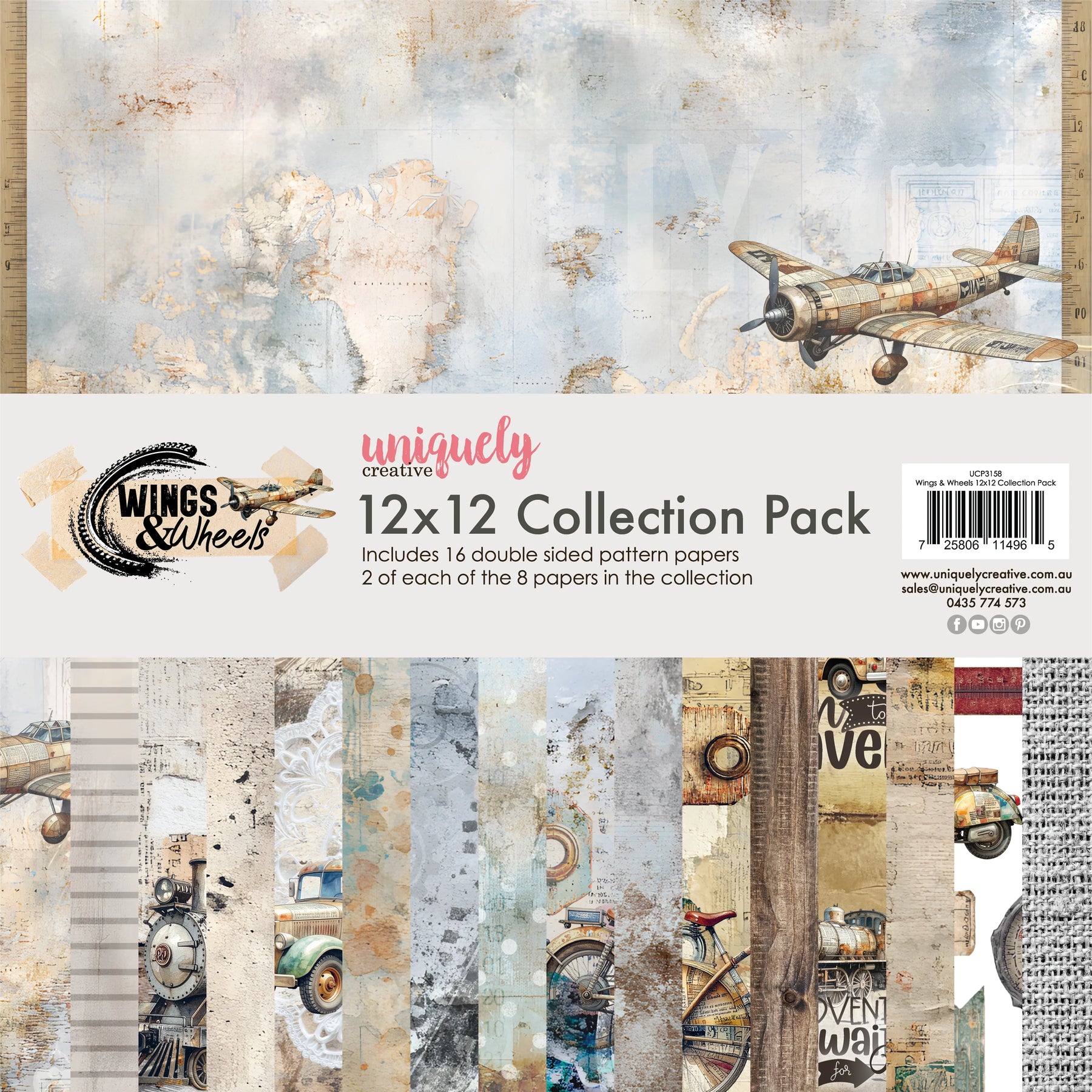 Uniquely Creative Wings & Wheels - 12 x 12 Collection Pack