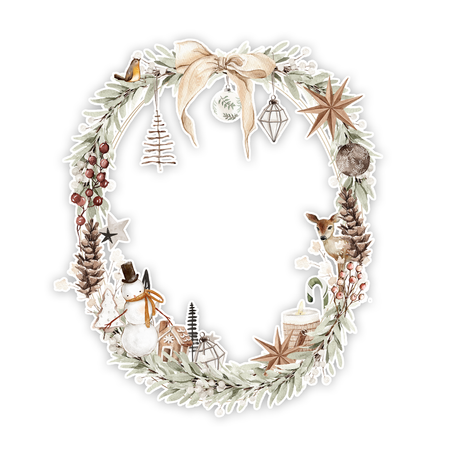 Pretty Little Studio Comfort & Joy - Wreath So Delightful Die Cut Paper