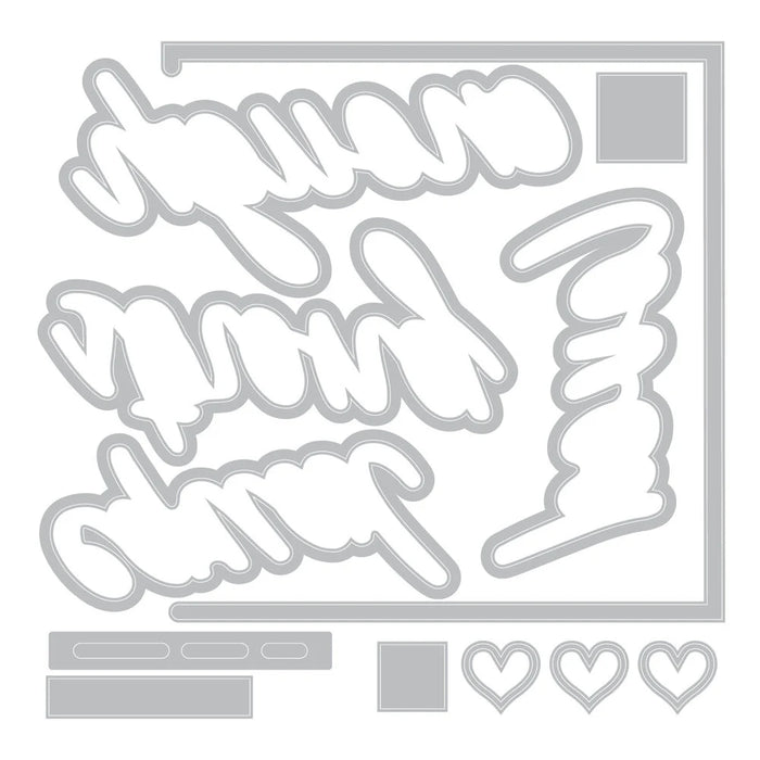 Sizzix Thinlits Stamp & Die Set by 49 & Market - Affirmations