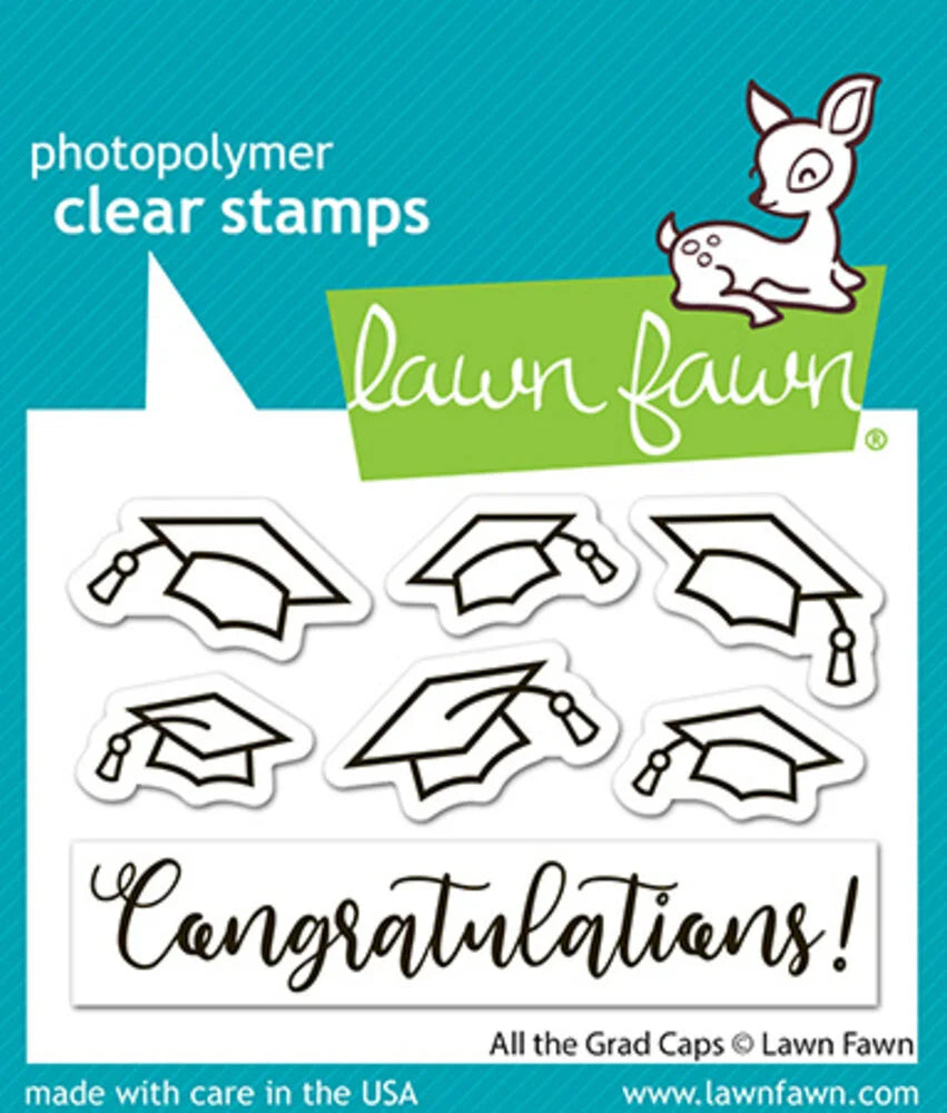 Lawn Fawn Clear Stamps - All The Grad Caps